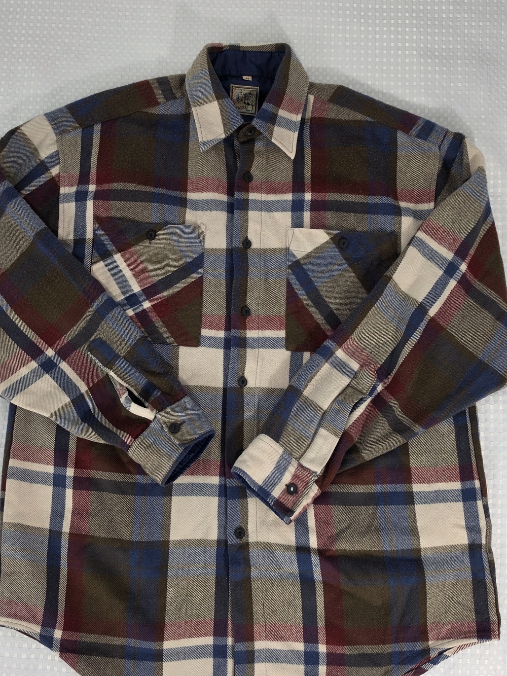 Vintage 80s/90s C&A Fashion Report Plaid Flannel Shirt - Men’s M Earth Tone EUC